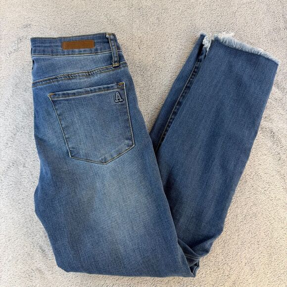 Articles Of Society Denim - Articles of Society Skinny Jeans Women Distressed Raw Hem Blue Size 28